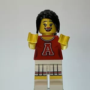 Lego Minifigura de Animadora Roja Coleccionable COL125 Serie 8 Usada en Excelente Condición - Imagen 1 de 4