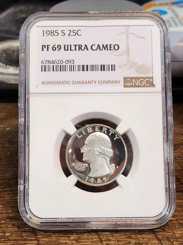 1985 S WASHINGTON PROOF, NGC GRADED PF 69 UCAM, 093 Cover