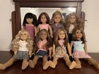 8 American girl dolls & Clothing