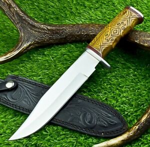 12" Custom Hand Forged D2 Steel Blade Bowie Knife, Hunting CAMPING Knife EX-3303