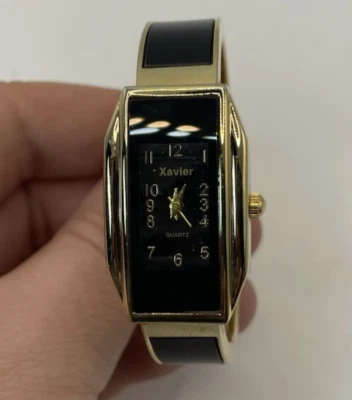 Xavier Women's Gold Tone Accent Quartz Analog Cuff Watch Japan Movt - Image 1 of 4