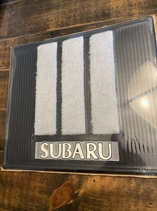Vintage Plasticolor for Subaru Rear black & Silver  Floor mats NOS - Picture 1 of 5