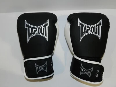 Guantes de Boxeo Tapout MMA 6 OZ Blanco y Negro NUEVO Foto 1 de 3