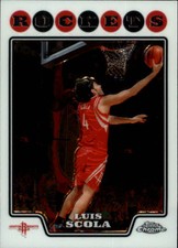 2008-09 Topps Chrome Houston Rockets Basketball Card #4 Luis Scola