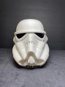 Star Wars Stormtrooper Head Helmet White & Black Piggy Coin Bank Plastic - Picture 1 of 6