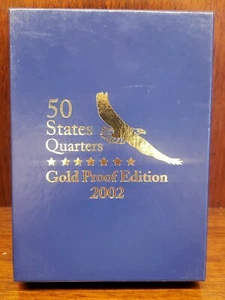 2002 5pc Gold Proof Edition-State Quarters in New Case and Box - Picture 1 of 9