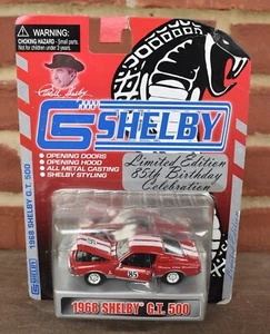 SHELBY COLLECTIBLES 85TH BIRTHDAY CELEBRATION 1968 SHELBY G.T. 500 RED / STRIPES - Picture 1 of 6