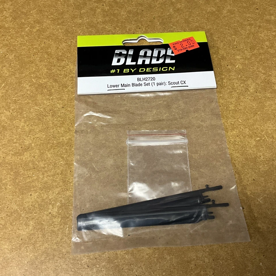 Blade (BLH2720) Scout CX Lower Main Blade Set/1 Pair (NIB) - Image 1 of 1