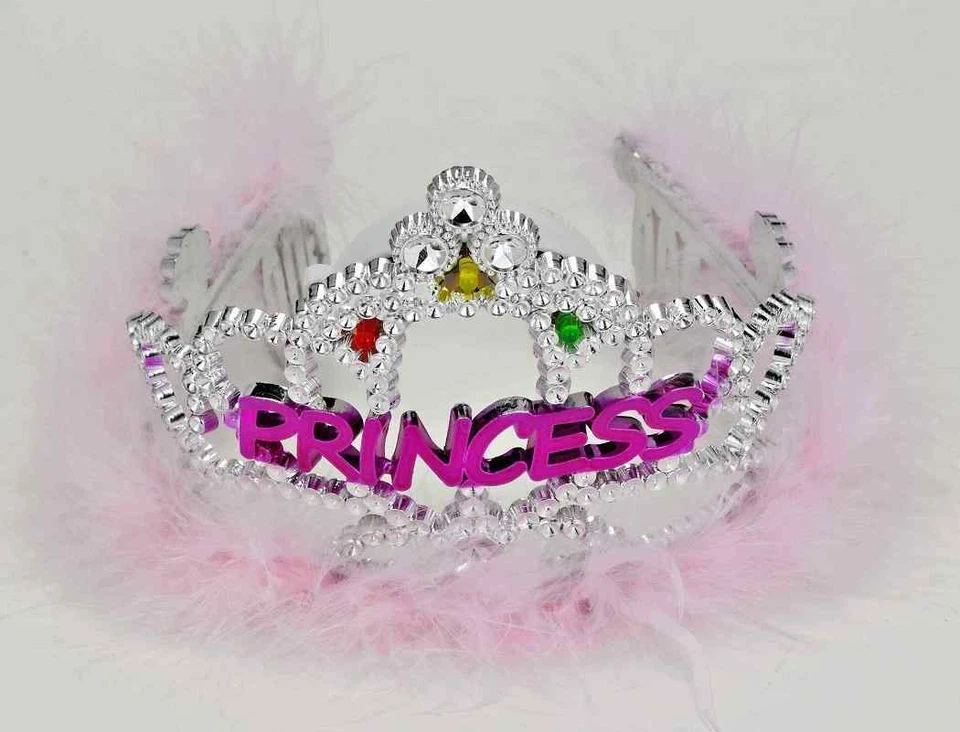 Принцесса мигающая тиара розовый корона Happy день рождения вечеринки пользу костюм аксессуар - Изображение 1 из 1