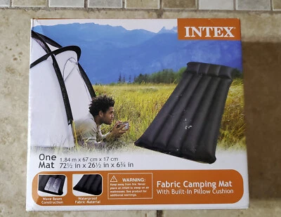 Intex Fabric Camping Mattress with built in Pillow  72.5" x 26.5" x 6.75"   - Image 1 of 3