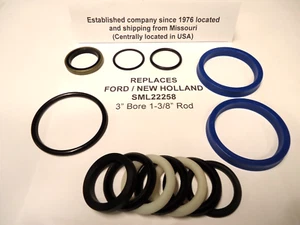 SML22258 Replacement Seal Kit Ford New Holland Loaders with 3" Bore - 1-3/8" Rod - Picture 1 of 3
