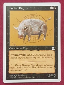 Magic The Gathering PORTAL THREE KINGDOMS ZODIAC PIG black card MTG - Bild 1 von 2