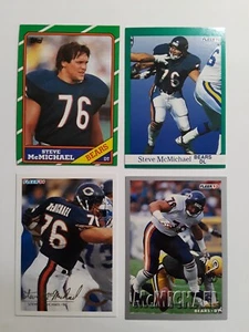 Steve "Mongo" McMichael Vintage Football Card Lot (4 ct) Chicago Bears HOF - Picture 1 of 6