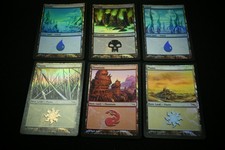 6 FOIL lands - Mirrodin -  Near Mint - Magic the Gathering
