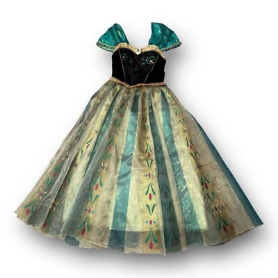 Disney Store Frozen Anna Princess Coronation Dress Costume Girls 9/10 - Image 1 of 4