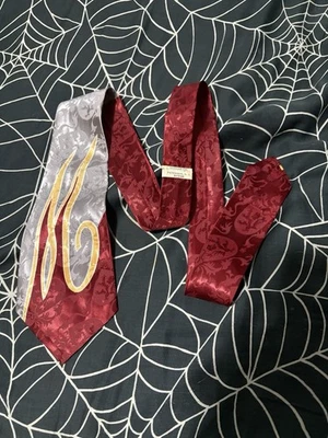 Calentador de vientre corto vintage años 40 inicial M con etiquetas corbata para cuello Art Deco jazz swing Foto 1 de 4