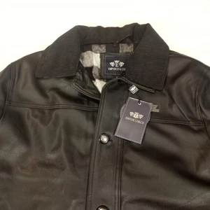 Abrigo Chaqueta Emporio & Co Italiano Negro Imitación Cuero - Para Hombre Talla LR - ITALIA MWT - Imagen 1 de 23