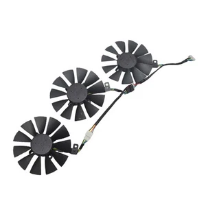 3x Computer PC 87mm 4 Poliger Grafikkartenlüfter für ASUS Strix  RX 480 - Afbeelding 1 van 6
