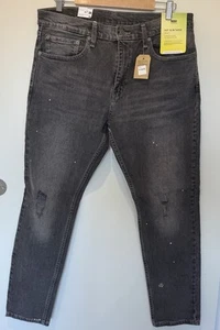 Levi’s 512 Jeans Mens Size W34 L32 Slim Taper Black Distressed - Picture 1 of 6