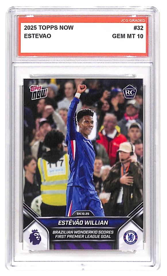Estevao Willian 2025-26 Topps Now #32 Chelsea Rookie gema graduada como nueva 10 Foto 1 de 1