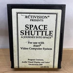 Transbordador espacial: un viaje al espacio (Atari 2600, 1983) etiqueta blanca - Imagen 1 de 3