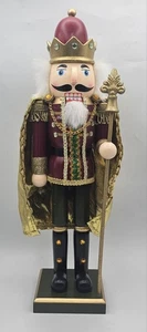 Cascanueces de madera King Wise Man ~ aproximadamente 15" Cascanueces de Navidad  - Imagen 1 de 19