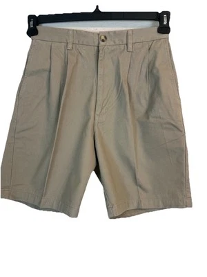 Pantalones cortos plisados Covington caqui para hombre. Talla 30. 100% algodón. Foto 1 de 4