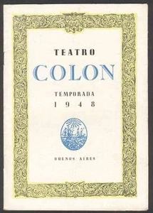 Programme Colon Theatre Opera A Kristel J Tomin 1948 - Picture 1 of 3