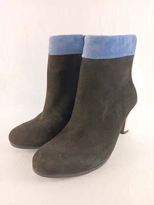 Botas Sam Edelman Mujer 6 M Negro Blanco Azul Cuero Shay Foto 1 de 4