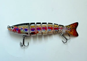 Multi Joint Bait 8-Segment Fishing Lure 5" Colorful Swimbait Wobbler Nose Tie D5 - Picture 1 of 5