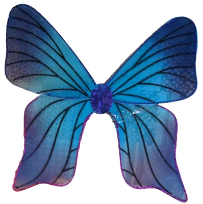 Blue Fairy WINGS Glittery Child Kids Bug Girls Butterfly Costume Halloween - Image 1 of 4