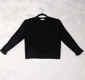 Zara Girl Pull Over Sweater Size 10 ~ Black Crew Neck - Picture 1 of 4