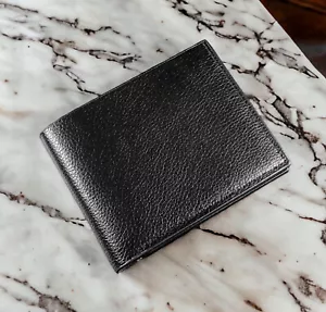 Geldbörse aus echtem Rindsleder Portemonnaie Geldbeutel Herren wallet Schwarz - Bild 1 von 6