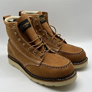 Chippewa Boots Men's Size 9 D Edge Walker Brown ED5312 6" Medium Round Lace Up - Picture 1 of 8
