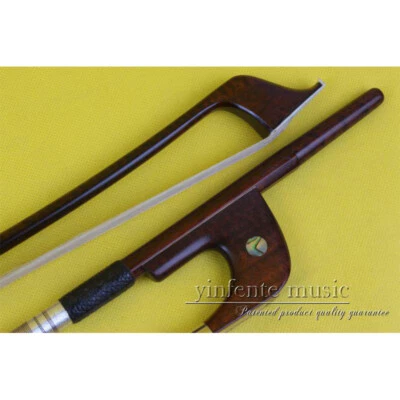 Advance 3/4 German double bass bow Snakewood Pearl Inlay Natural Bow Hair  - Image 1 of 4