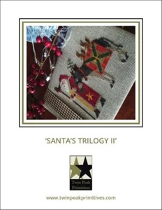 Santa's Trilogy II Counted Cross Stitch Pattern by Twin Peak Primitives - Picture 1 of 2