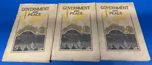 1939 Government and Peace Booklet JF Rutherford Talk Watchtower Jehovah Original - Picture 1 of 7