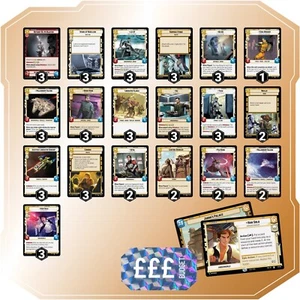 MAZO COMPLETO Han Solo Astuto Amarillo Star Wars Ilimitado SWU TWI BASE LÍDER ££ - Imagen 1 de 3