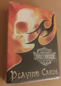 2007 Unopened Harley Davidson Playing Cards Skull & Flame STOCKING STUFFER - Picture 1 of 8