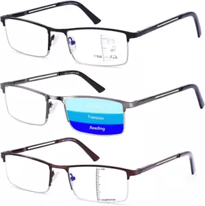 Progressive Multifocus Reading Glasses anti Blue Light,Readers for Men - Picture 1 of 12