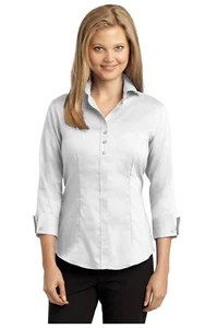 Red House Shirt Women’s  4XL 3/4-Sleeve Nailhead Non-Iron Rh69 White - Picture 1 of 1