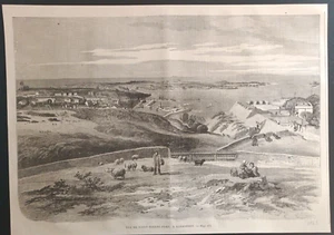 Stampa antica Saint-Peter-Port Guernsey Regno Unito xilografia originale 1863 - Picture 1 of 4