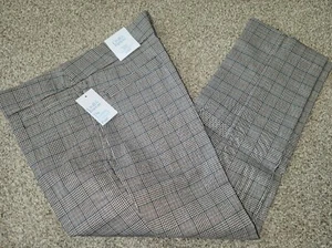 Croft & Barrow tummy control pull-on plaid dress pants NWT womens 8 - Picture 1 of 2