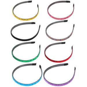8PCS Kids Headbands Glitter Hairbands Hair Accessory for Teens Girls Women - Picture 1 of 12