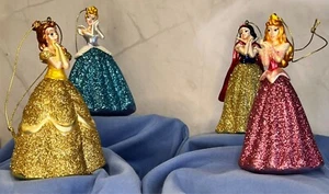 Rare Vintage Disney Princess Glass Handblown Ornaments - Picture 1 of 15