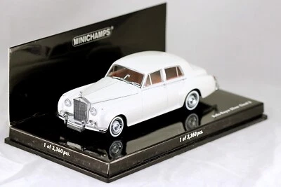 1/43 Minichamps 436134900 Rolls Royce Silver Cloud II saloon white MIB - Image 1 of 4