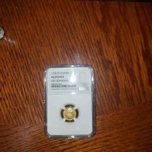 1778/7 S CF Spain 1/2 Escudo AU NGC - Picture 1 of 2