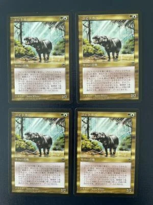 MTG 4X JAPANESE VISIONS PYGMY HIPPO NM MAGIC THE GATHERING CREATURE RARE CARD - Image 1 of 4