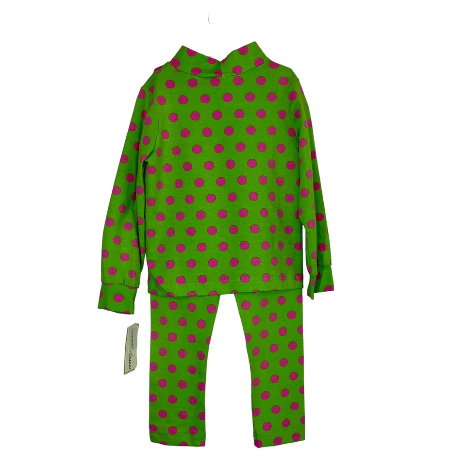 Niñas Melocotones y Crema Estilo 50-3101 Niñas Talla 6 Conjunto Verde Rosa Reversible NUEVO Foto 1 de 4