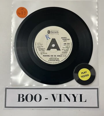 Harold Melvin & The Blue Notes - Reaching For The World  Promo 7" Single Soul NM - Image 1 of 4